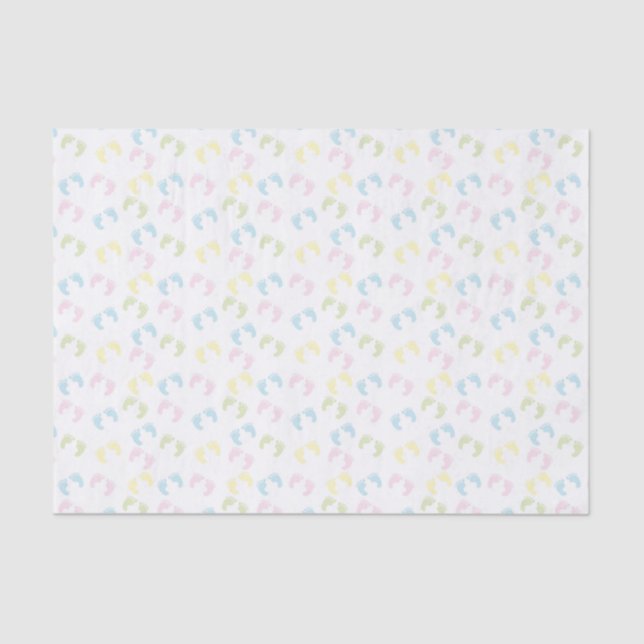 Colourful Baby Foot Prints Tissue Paper (Front)