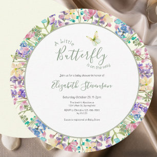Colourful Baby In Bloom Floral Baby Shower Invitation