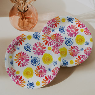 Colourful Baby Shower Mexican Fiesta  Paper Plate