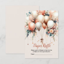 Colourful Baby Shower Peach White Floral Balloons