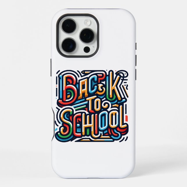 Colourful Back to School Design iPhone Case (Back)