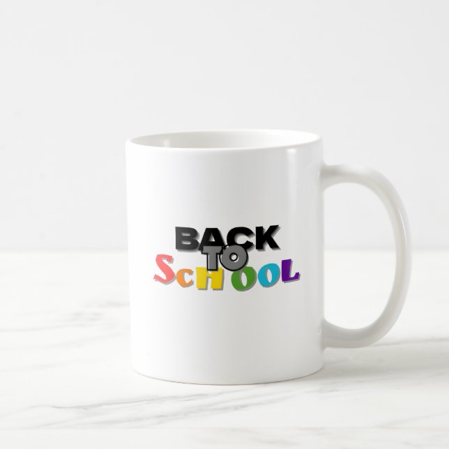 Colourful Back to School Lettering  Coffee Mug (Right)