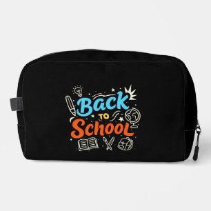Colourful Back to School Typography Design Dopp Kit