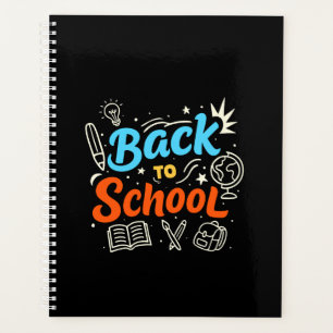 Colourful Back to School Typography Design Planner