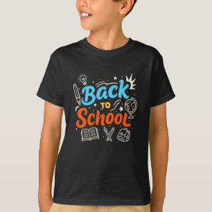 Colourful Back to School Typography Design T-Shirt