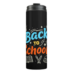 Colourful Back to School Typography Design Thermal Tumbler