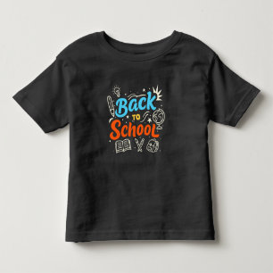 Colourful Back to School Typography Design Toddler T-Shirt
