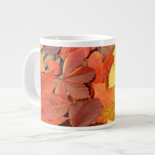 Colourful Background Of Fallen Autumn Leaves Large Coffee Mug