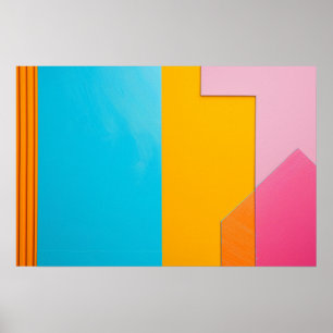 Colourful background of rectangles poster