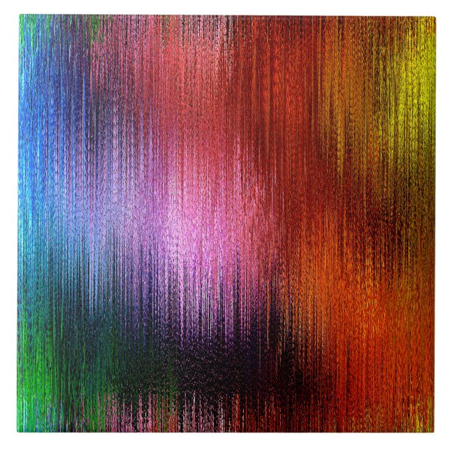 Colourful Background Pattern Ceramic Tile (Front)