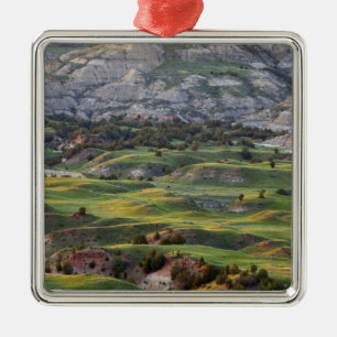 Colourful badlands from Buck Hill overlook in Metal Tree Decoration