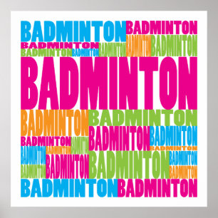Colourful Badminton Poster