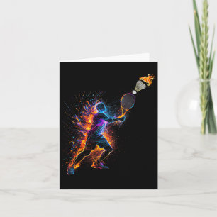 Colourful Badminton Shuttle Art Sports 1 Card