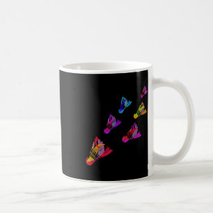Colourful Badminton Shuttle Art Sports Coffee Mug