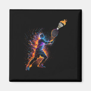 Colourful Badminton Shuttle Art Sports Magnet