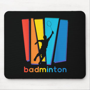 Colourful Badminton Shuttle Art Sports Mouse Pad