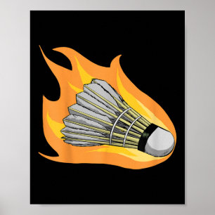 Colourful Badminton Shuttle Art Sports Poster