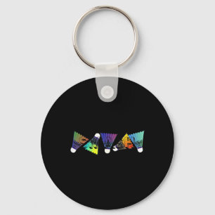 Colourful Badminton Shuttles Key Ring