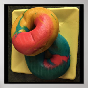 Colourful Bagels Photo Poster