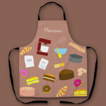 Colourful Baked Goods And Baking Utensils Apron