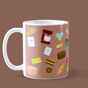 Colourful Baked Goods And Baking Utensils Coffee Mug