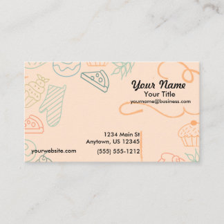 Colourful Bakery Sketch Business Card