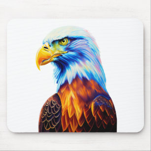 Colourful Bald Eagle Art  Mouse Pad