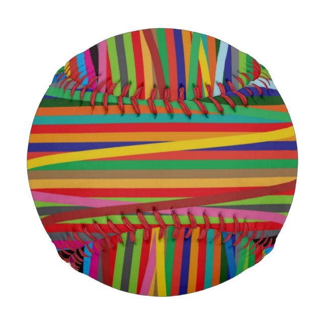 Colourful Ball of Yarn Baseball (Front)