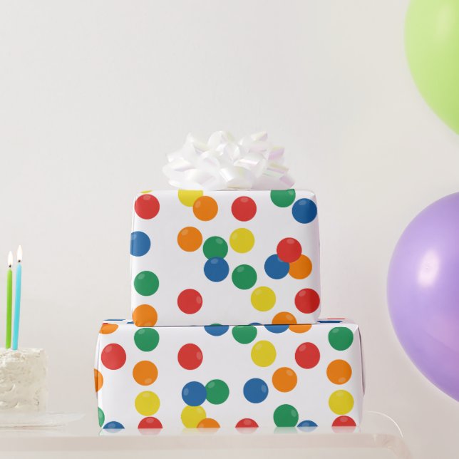Colourful Ball Pattern Wrapping Paper (Party Gifts)