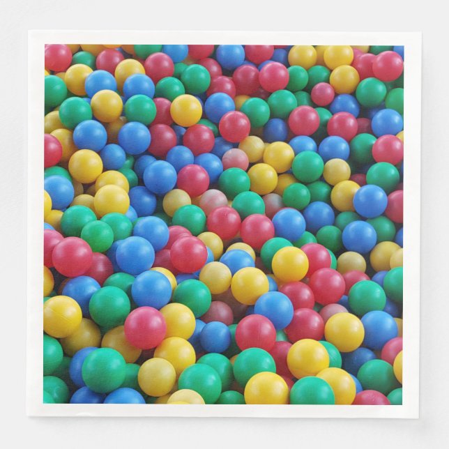 Colourful Ball Pit Balls Kids Play Napkin (Front)