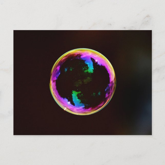 Colourful Ball Soap Bubble Postcard (Front)