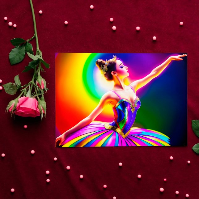 Colourful Ballerina Art Bohemian Lovely Dancer Postcard (Creator Uploaded)