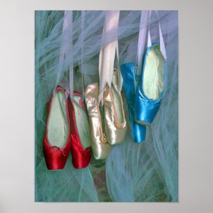 Colourful Ballet Shoes Poster