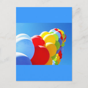 Colourful Balloon World Postcard