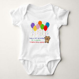 Colourful Balloons & A Happy Bear Baby Bodysuit