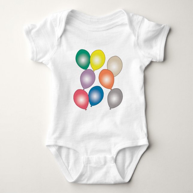 Colourful Balloons Baby Shirts (Front)