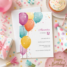 Colourful Balloons Birthday Party