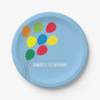 Colourful Balloons Boy's 1st Birthday Party