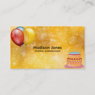 Colourful balloons business card