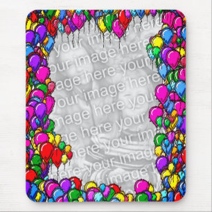 Colourful Balloons Design Photo Mouse Pad