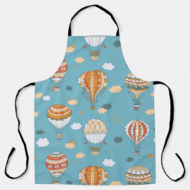 Colourful Balloons Festive Pattern Design Apron (Front)