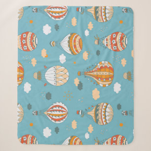 Colourful Balloons Festive Pattern Design Sherpa Blanket