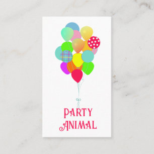 Colourful Balloons Party Planner Business Card