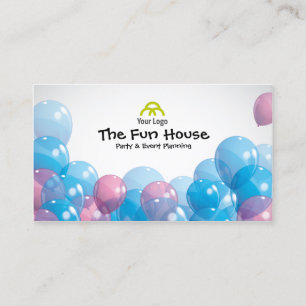 Colourful Balloons Party Planner Business Card