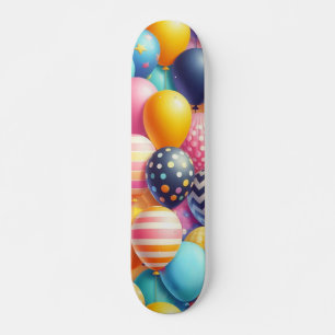 Colourful balloons pattern skateboard