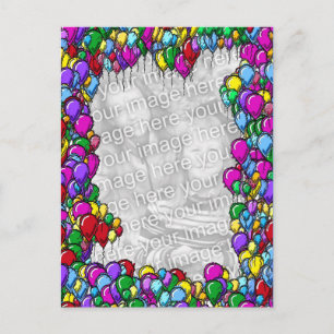 Colourful Balloons Photo Postcard