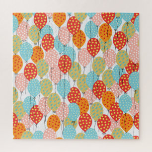 Colourful Balloons Variety Seamless Pattern Jigsaw Puzzle