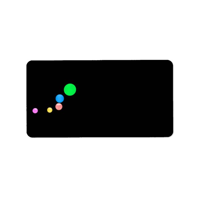Colourful Balls Address Label (Front)