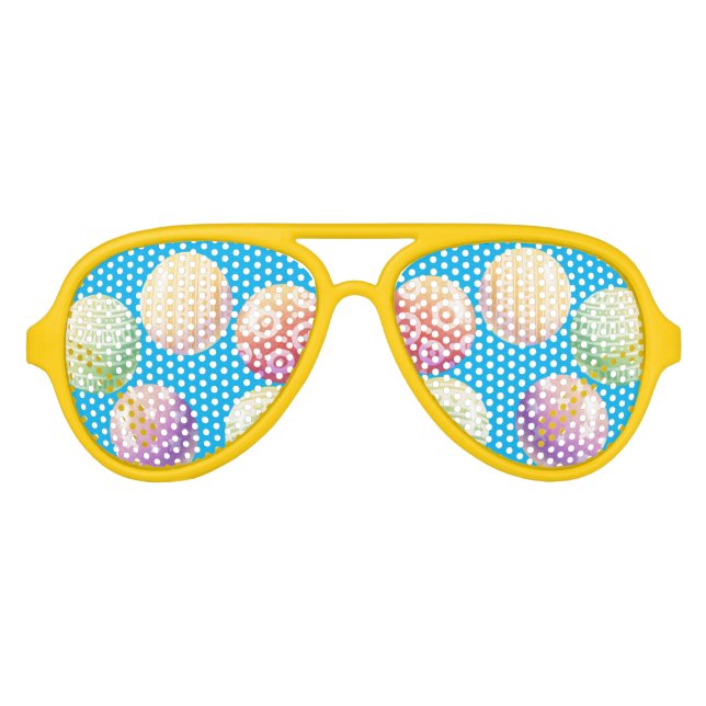 Colourful Balls Customisable  Aviator Sunglasses (Front)