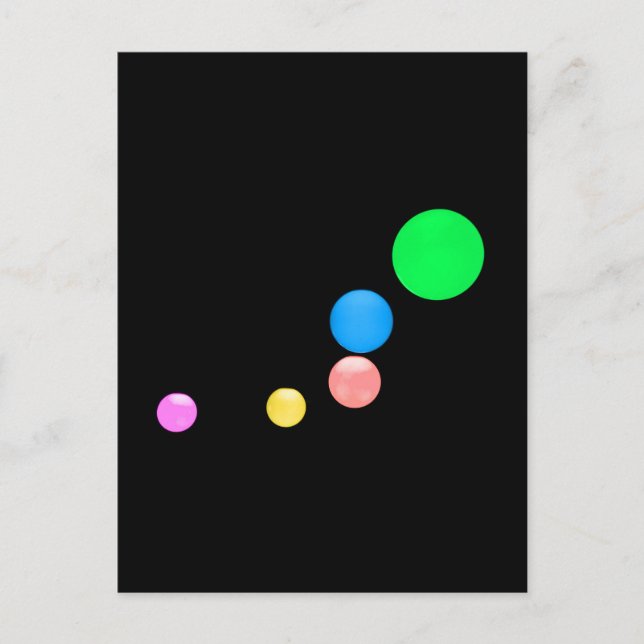 Colourful Balls Postcard (Front)
